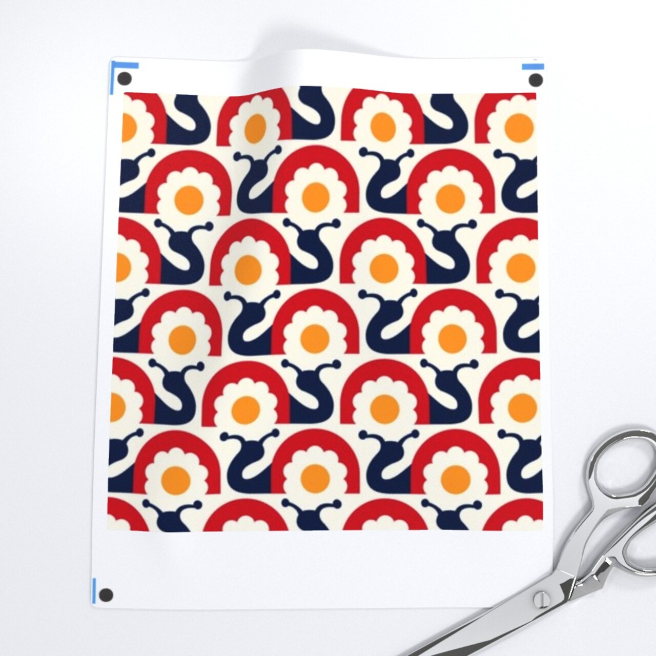 Yellow Red Retro Snail Modern Folk Shell Slug Scandinavian Floral Scandi Small Scale Custom Removable Wallpaper by Spoonflower Peel & Stick Wallpaper 2FT Wide
